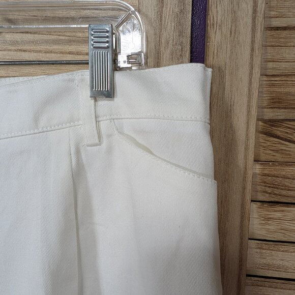 Larry Levine Woman Capri's Cropped Pants Stretch White Size 16W - Picture 6 of 12